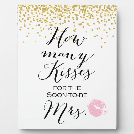 Easelにサインインするキス数 フォトプラーク (正面)