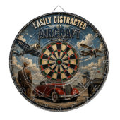 Easily Distracted by Aircraft Vintage Warbird ダーツボード (正面)