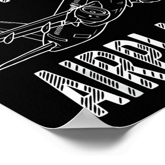 Easily Distracted By Airplanes Funny Plane Lovers ポスター (角)