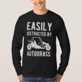 Easily Distracted By Autograss Retro Tシャツ (正面)