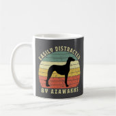 Easily distracted by Azawakhs コーヒーマグカップ (左)