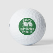 Easily Distracted by Balls Funny Golf Ball Golfer ゴルフボール (正面)