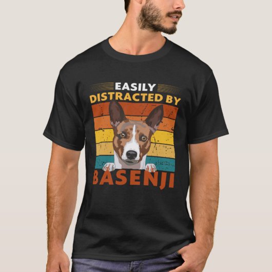 Easily Distracted by Basenji My Dogs are My Cardi Tシャツ (正面)