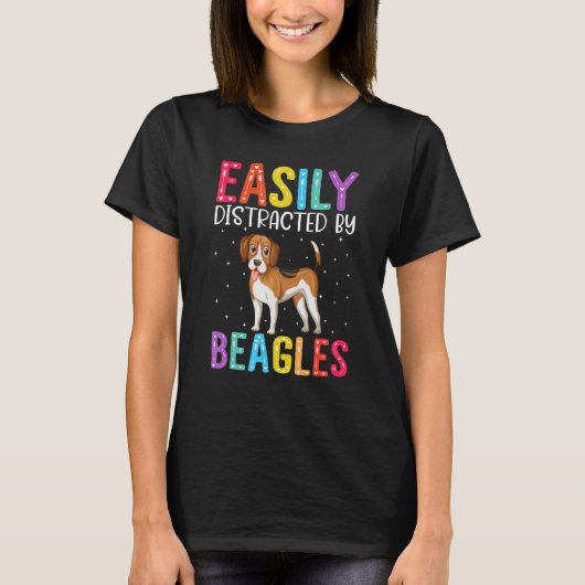 Easily Distracted By Beagles Dog  Beagles Dog Tシャツ (正面)
