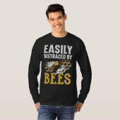 Easily Distracted By Bees Beekeeper Apiarist Honey Tシャツ (正面フル)
