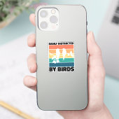 Easily Distracted By Birds Birdwatcher Birthday  シール (スマートフォン)