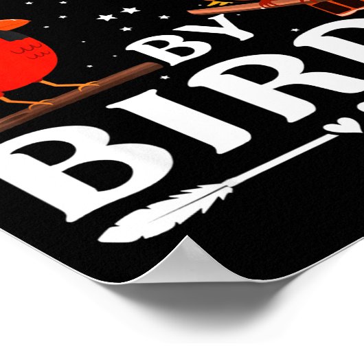 Easily Distracted By Birds Cute Funny Quote Bird L ポスター (角)