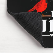 Easily Distracted By Birds Cute Funny Quote Bird L マウスパッド (コーナー)