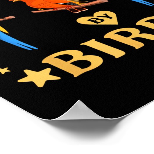 Easily Distracted By Birds Funny Quote Bird Lovers ポスター (角)