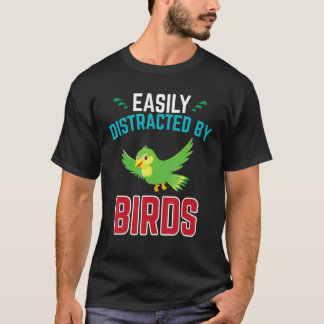 Easily Distracted By Birds Mascot Symbol Kidland Tシャツ