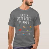 Easily Distracted By Birds vintage Tシャツ (正面)