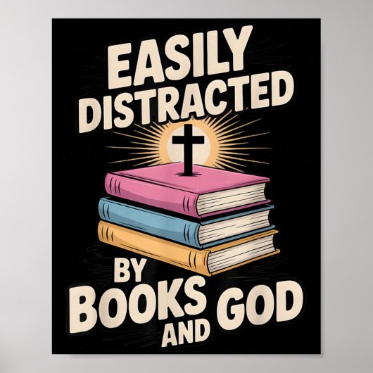 Easily Distracted By Books And God Christian Reade ポスター (正面)