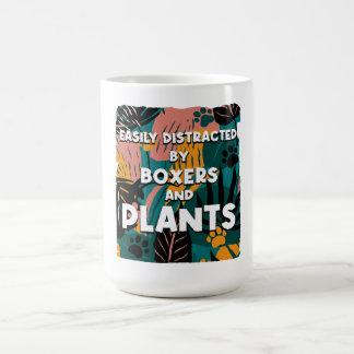Easily Distracted by Boxers and Plants Boxer Dog コーヒーマグカップ