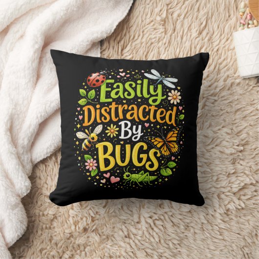 Easily Distracted by Bugs クッション (ブランケット)