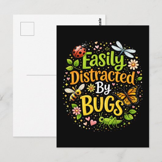 Easily Distracted by Bugs ポストカード (正面/裏面)