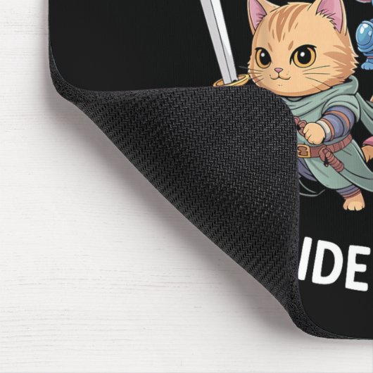 Easily Distracted By Cats &amp; Side Quests Funny  マウスパッド (コーナー)