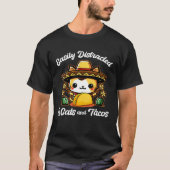 Easily Distracted By Cats and Tacos Cinco de Mayo  Tシャツ (正面)