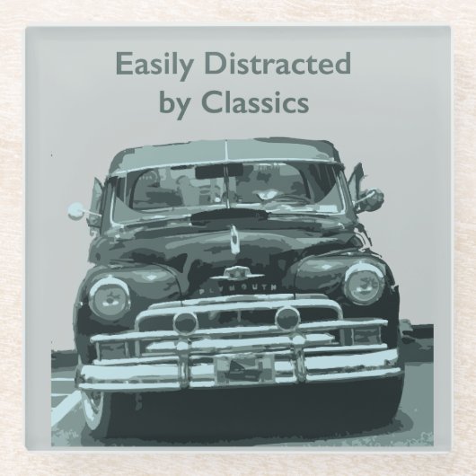 Easily Distracted by Classics ガラスコースター (正面)