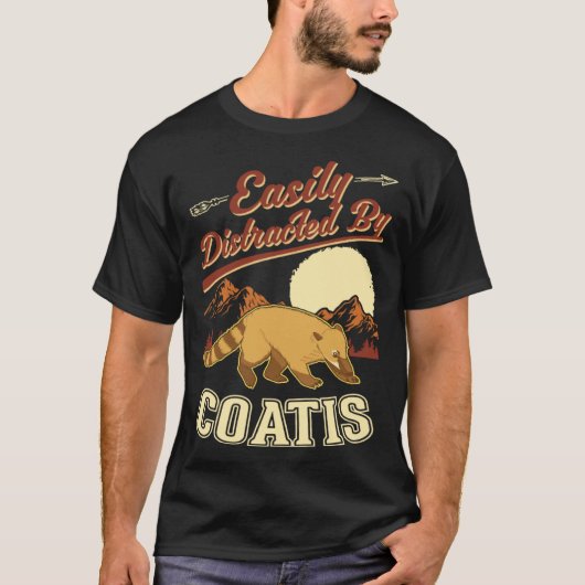 Easily distracted by Coatis Tシャツ (正面)