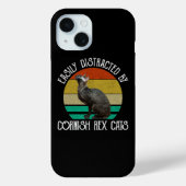 Easily Distracted By Cornish Rex Cats Case-Mate iPhoneケース (裏面)