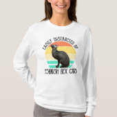 Easily Distracted By Cornish Rex Cats Tシャツ (正面)