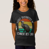 Easily Distracted By Cornish Rex Cats Tシャツ (正面)