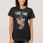Easily Distracted By Cows  Cute Animal  Fun Tシャツ (正面)