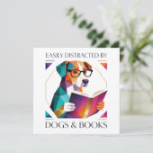 Easily Distracted By Dogs And Books Mother’s Day シーズンカード (スタンド正面)