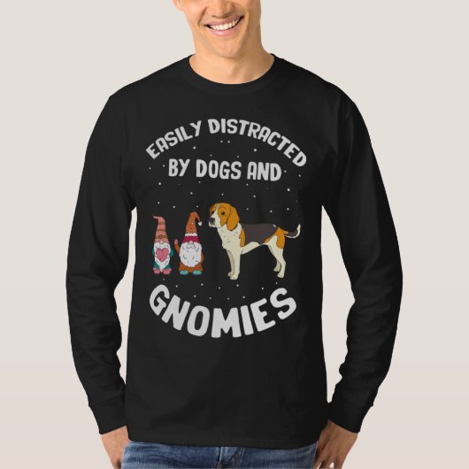 Easily Distracted by dogs and gnomies for Gnome Qu Tシャツ (正面)