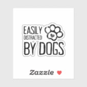 Easily Distracted by Dogs Sticker シール (シート)