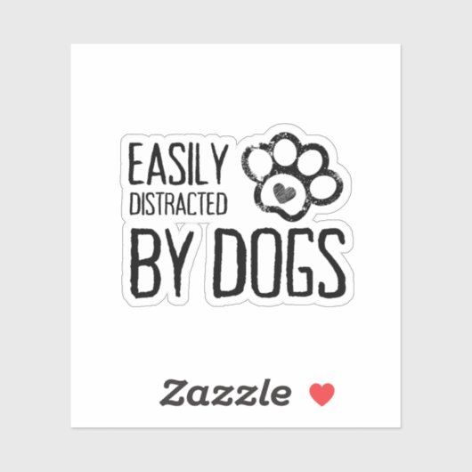 Easily Distracted by Dogs Sticker シール (シート)