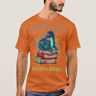 Easily Distracted By Dragons And Books Nerd Dragon Tシャツ