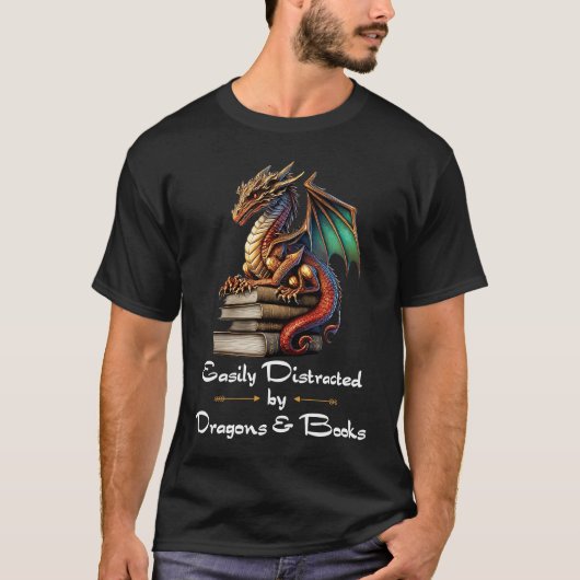 Easily Distracted by Dragons and Books Nerds  1 Tシャツ (正面)