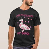 Easily Distracted By Duck  Costume Flower Tシャツ (正面)