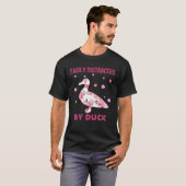 Easily Distracted By Duck Costume Flower Tシャツ (正面フル)