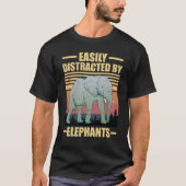 easily distracted by elephants tシャツ (正面)