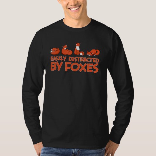Easily Distracted By Foxes Fox  Animal Friend Kids Tシャツ (正面)