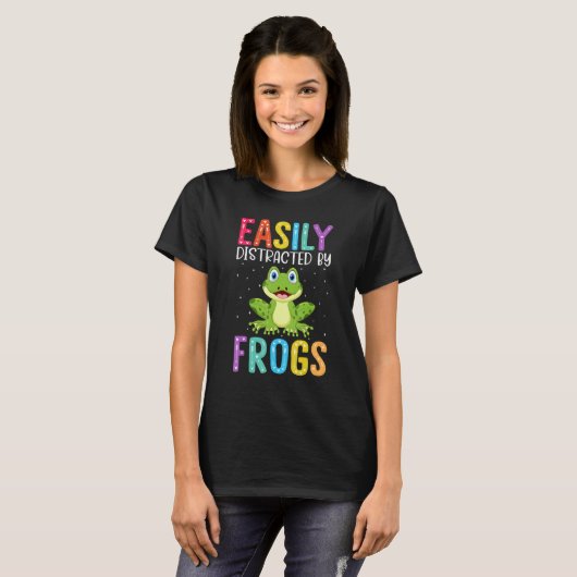 Easily Distracted By Frogs  Frog Tシャツ (正面フル)