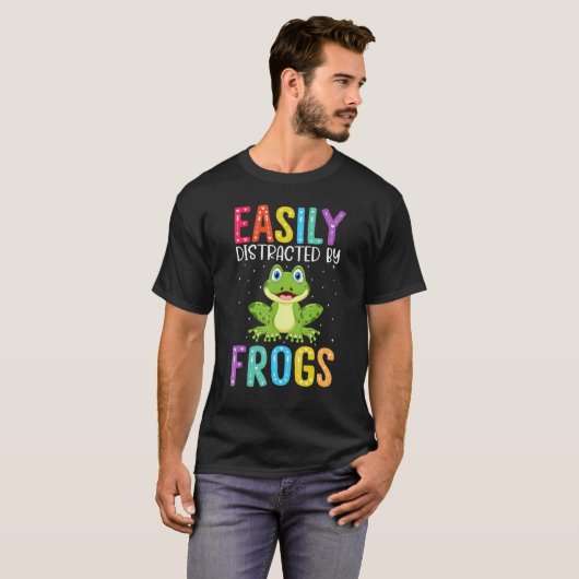 Easily Distracted By Frogs  Frog Tシャツ (正面フル)