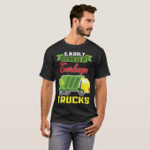Easily Distracted By Garbage Trucks Truck Rubbish  Tシャツ (正面フル)