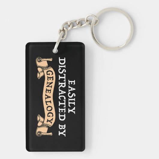 Easily Distracted By Genealogy キーホルダー (裏面)