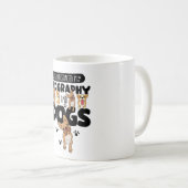Easily Distracted By Geography And Dogs コーヒーマグカップ (正面右)