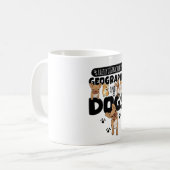 Easily Distracted By Geography And Dogs コーヒーマグカップ (正面左)