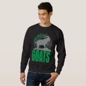 Easily Distracted By Goats  Animal  For Men Women スウェットシャツ (正面フル)