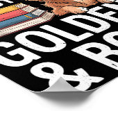 Easily Distracted By Goldens &amp; Books - Golden  ポスター (角)