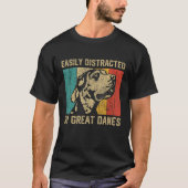 Easily Distracted By Great Dane Great Dane Tシャツ (正面)