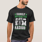 Easily Distracted By Ham Radios Network Network Si Tシャツ (正面)