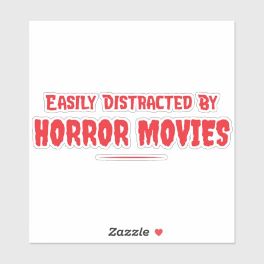 Easily Distracted By Horror Movies Blood Red シール (シート)