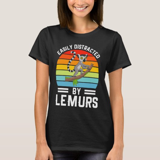Easily Distracted By Lemurs I Lemur Monkey I Kids  Tシャツ (正面)