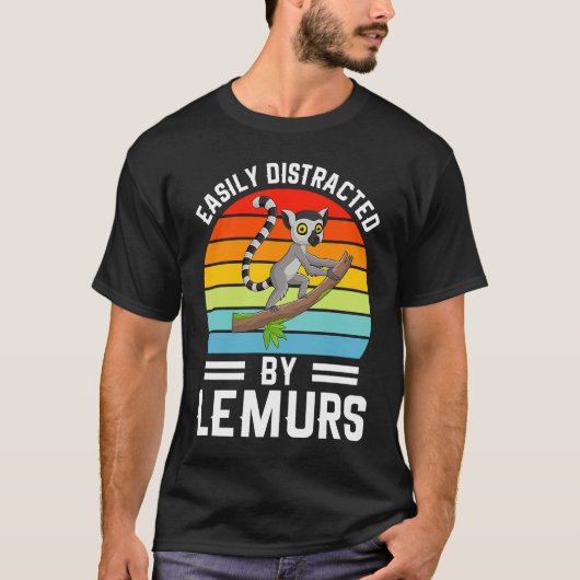 Easily Distracted By Lemurs I Lemur Monkey I Kids Tシャツ (正面)